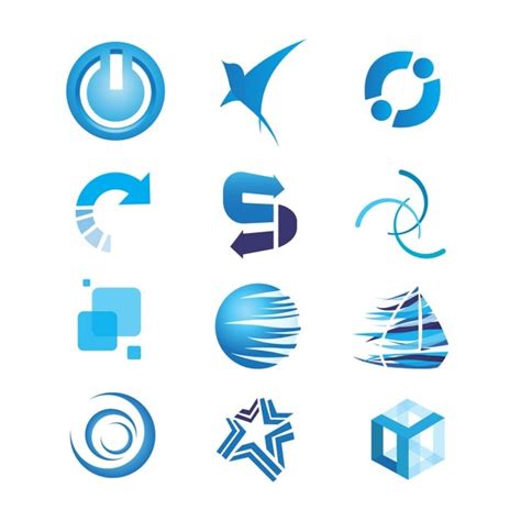 Collection Of Blue Logos Vector Free Download