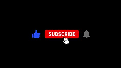 Animated Hand Cursor Clicking Subscribe Button Like And Bell Icon