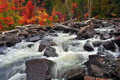 Autumn River 1 Stock Image Image Of Birch Fall Rocks 29716127