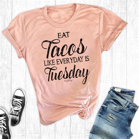 Taco Shirt Womens Taco Tuesday I Love Tacos Cute Mom Shirt Etsy