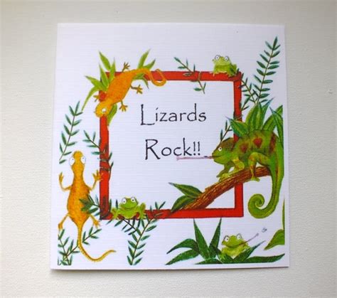 Lizard Birthday Chameleon Card Reptile Birthday Reptile Etsy