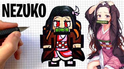 Comment Dessiner Nezuko Pixel Art Demon Slayer Youtube