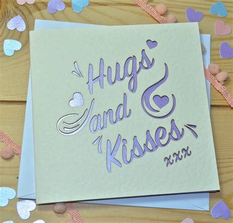 Hugs And Kisses Laser Cut Card By Sweet Pea Design