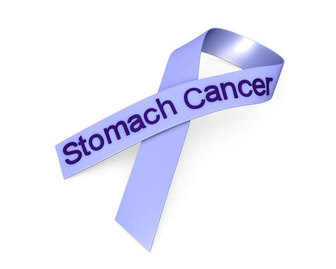 0914 Blue Ribbon For Stomach Cancer Awareness Stock Photo Powerpoint