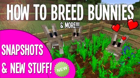 How To Breed And Tame Rabbits In Minecraft Bunnies Youtube