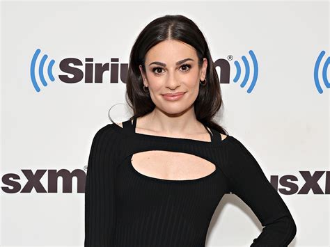 Lea Michele Wears Cutout Bodycon Dress And Sandals At Siriusxm Town Hall Footwear News