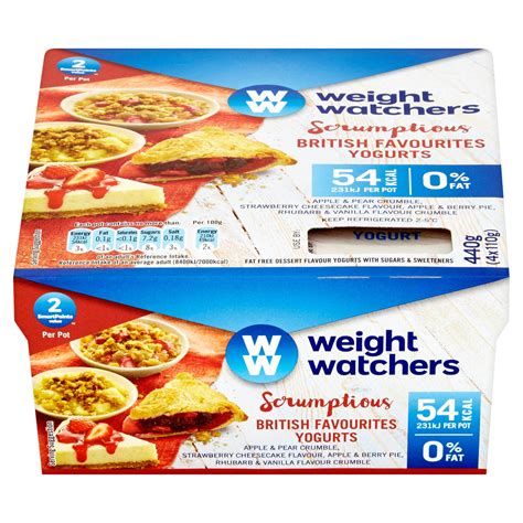 One of the great things about ww is that there are really no forbidden foods. Weight Watchers Dessert Style British Favourites Yogurts 4 ...