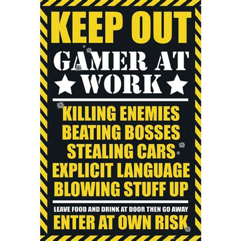 Keep Out Gamer At Work Poster Posters Buy Now In The Shop Close Up Gmbh