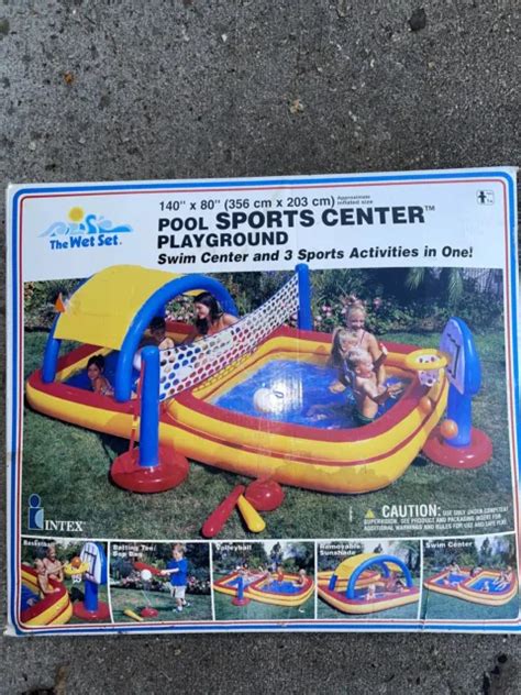 Intex Wet Set Inflatable Pool Sports Center Play Area Swim 140x 80” Vintage 1999 9900 Picclick