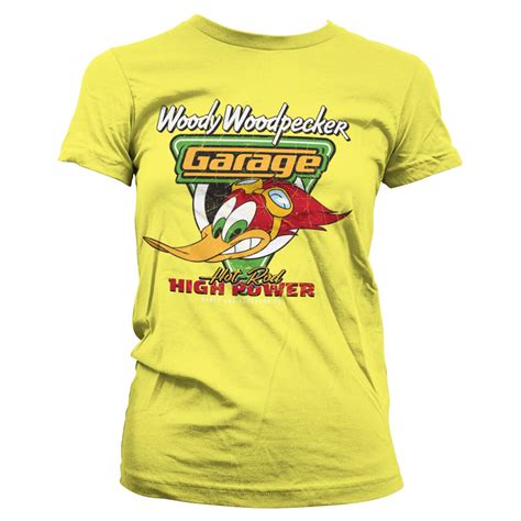 Woody Woodpecker Hot Rod Garage Girly Tee Shirtstore