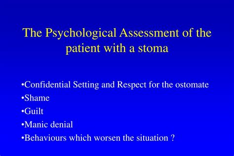 Ppt Living With A Stoma A Psychological Approach Powerpoint
