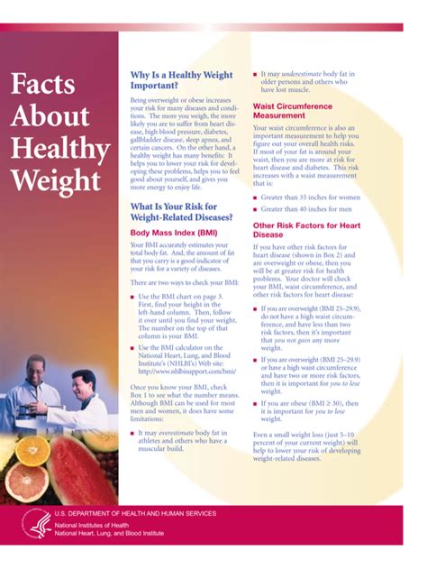 Aim For A Healthy Weight Facts About Healthy Weight Nhlbi Nih