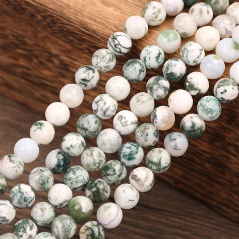 Wholesale Round Beads For Jewelry Making 15 4 12mm Green Natural Stone