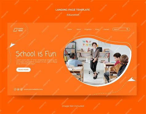 Premium Vector Education Landing Page Design Template