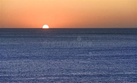 Sunset Over The Mediterranean Sea Stock Image Image Of Alone