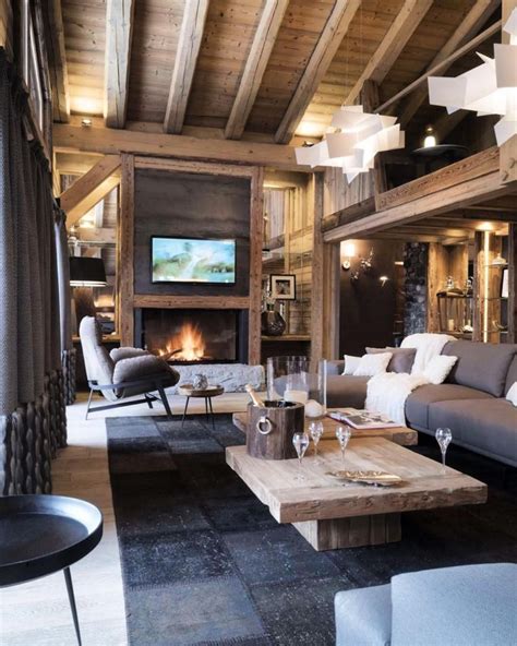 Mountain Interiors Rustic Home Interiors Chalet Design Chalet