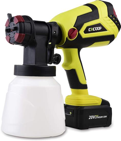 CACOOP Cordless Paint Sprayer 20V with 4.0Ah Battery and Rapid Charger