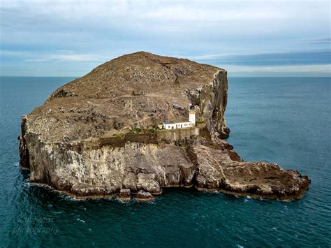 Bass Rock From A Drone Skotland