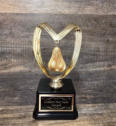 Golden Nut Sack Fantasy Football Loser Trophy Award Testicle Etsy Canada