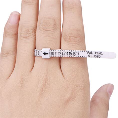 Multifunction Uk And Us Ring Sizer Measure Finger Gauge For Wedding