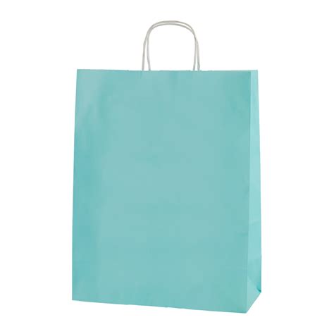 Light Blue Paper Carrier Bag Small Robert Mccabe Packaging