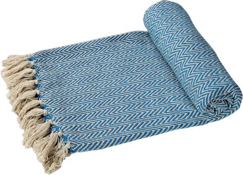 Ehc Cotton Handwoven Large Cotton Sofa Throws Single Double Bed Throw