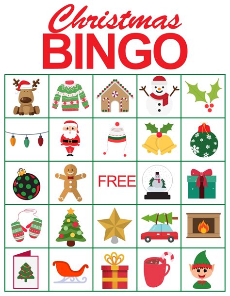 christmas bingo printable cards