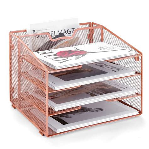 Buy Reliatronic Mesh Desk Organizer Metal 5 Compartments Organizer