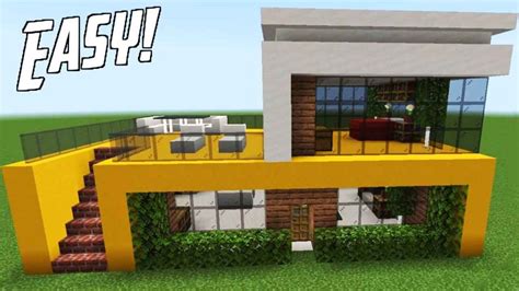 Minecraft How To Build A Small Modern House Tutorial 11 Creepergg