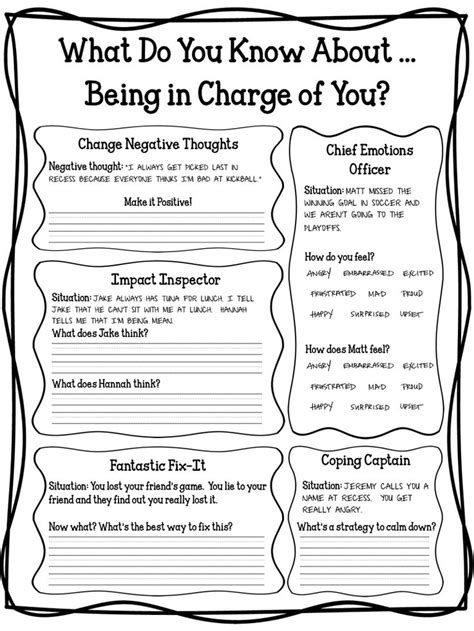 Group Therapy Activity Worksheets