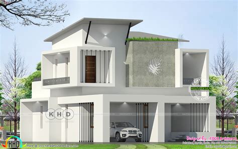2100 Square Feet 4 Bedroom Box Model Contemporary House Plan Kerala