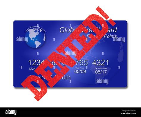 Illustration Of Credit Card With Denied Stamped Across The Credit Card