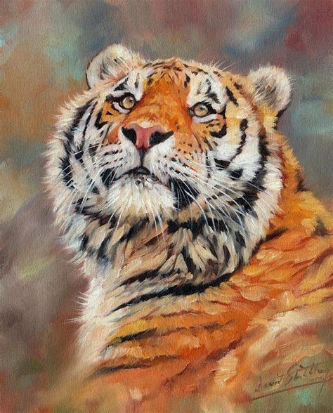 Amur Tiger Painting Painting By David Stribbling