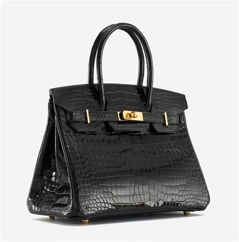 Hermès Birkin 30 Porosus Crocodile Black SaclÀb