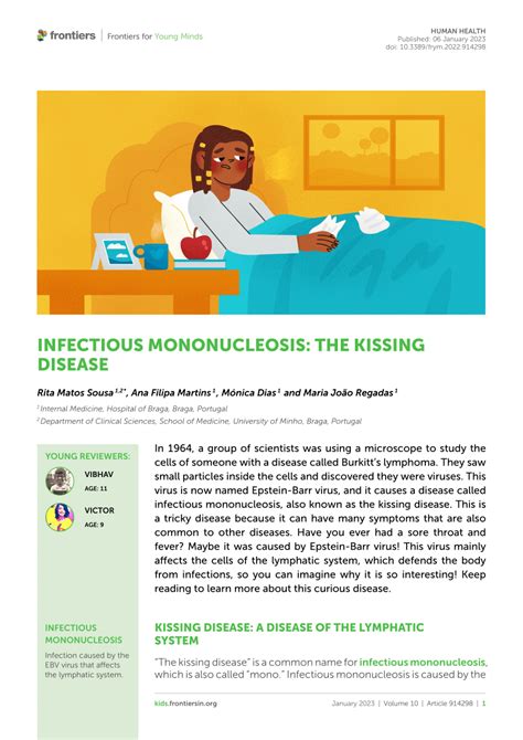 Pdf Infectious Mononucleosis The Kissing Disease