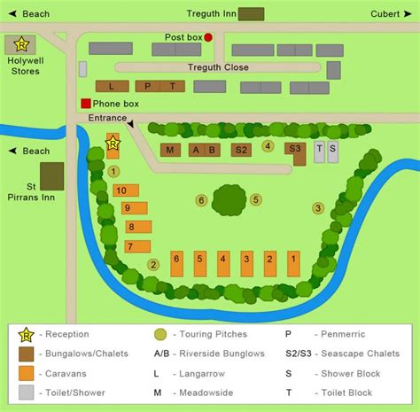 Park Site Map Holywell Holiday Park