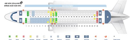 Seat Map Airbus A320 200 Air New Zealand Best Seats In