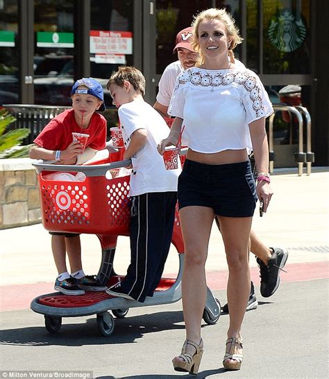 Britney Spears Flashes Flat Stomach And Toned Legs In Shorts At Target Daily Mail Online