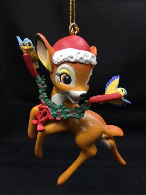 Walt Disney Christmas Ornament Bambi Frolicking Wi Bluebirds Grolier