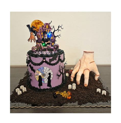 Wednesday Addams Cake Th Birthday Parties Fall Birthday Th Birthday Birthday Party Cake