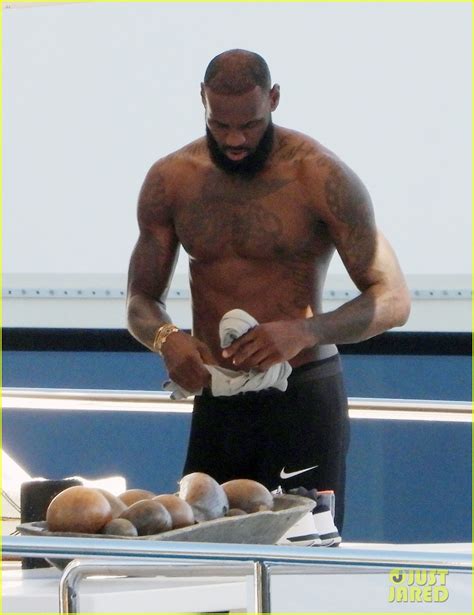 LeBron James Does A Shirtless Workout While Vacationing In Italy Photo