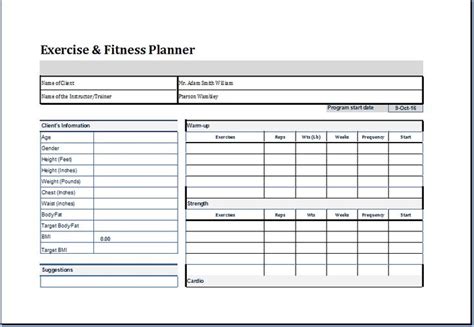 List your warmup, strength and cardio activities, and goals on your workout plan template, then track your progress by week. Pin on Microsoft Templates