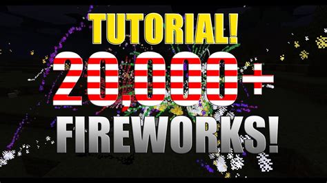 Minecraft Firework Show Tutorial 20000 Fireworks Youtube