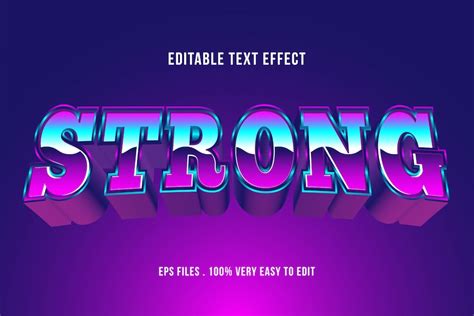 Premium Vector Strong Bold Text Effect Editable Text