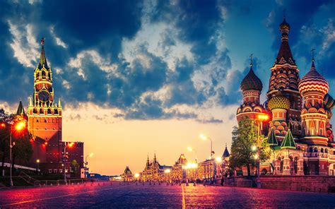 Download Hintergrundbilder 1920x1200 Russland Stadt Moskau Roter