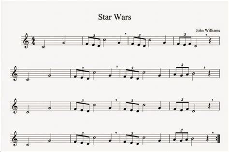 Star Wars Partitura Piano Mano Derecha Práctica Pdf