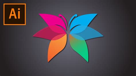 Butterfly Logo Design Tutorial Illustrator Youtube