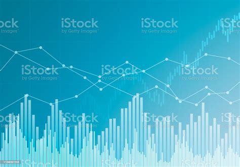 Illustration Of Investment Or Business Chart On Blue Background Vector