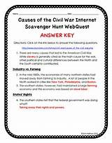 Images of Civil War Causes Worksheet Answer Key