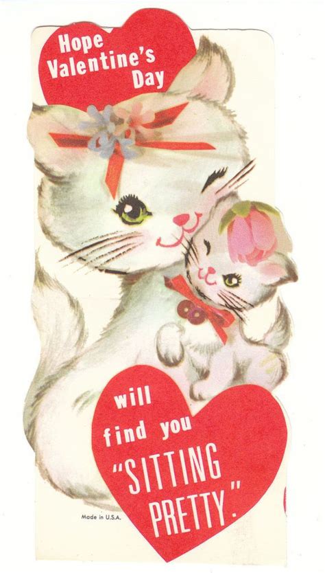 503 Best Vintage Valentine Cards Cats Images On Pinterest Vintage